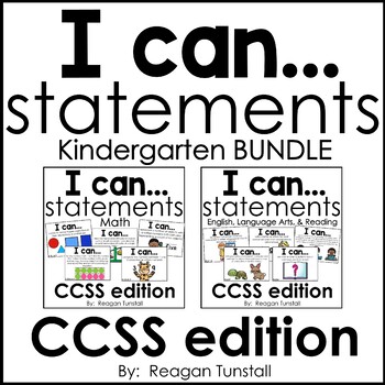 Preview of I Can Statements CCSS Kindergarten Bundle