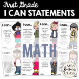 I Can Statements Charts | First Grade Math | for Focus Boa
