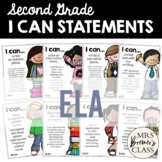 I Can Statements Charts | Second Grade ELA | for Focus Boa