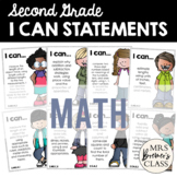 I Can Statements Charts | Second Grade Math | for Focus Bo
