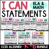 I Can Statements: ELA and Math - CCSS Aligned Bulletin Boa