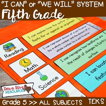 Preview of I Can Statements Fifth Grade TEKS System BUNDLE {All Fifth Grade Standards}