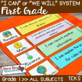 I Can Statements First Grade TEKS System BUNDLE {All First