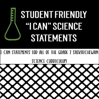 Preview of I Can Statements Grade 2 Science Saskatchewan