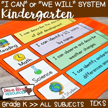 Preview of I Can Statements Kindergarten TEKS System BUNDLE {All Kindergarten Standards}