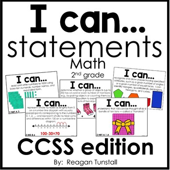 Preview of I Can Statements Math CCSS edition Second Grade