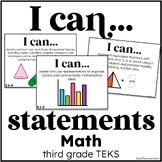 I Can Statements Math TEKS Third Grade