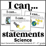 I Can Statements Next Generation Science Standards 3rd-5th grade