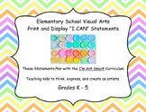 I Can Statements - Power Standards - Elementary Visual Art