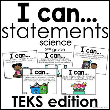 Preview of I Can Statements Science TEKS edition Second Grade