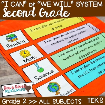 Preview of I Can Statements Second Grade TEKS System BUNDLE {All Second Grade Standards}