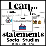 I Can Statements Social Studies TEKS edition Third Grade