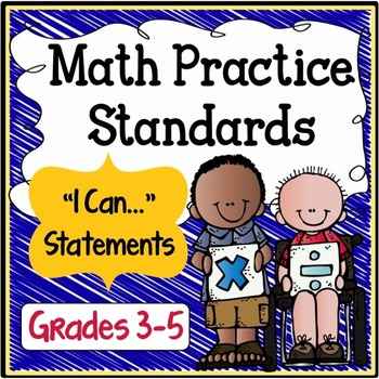 Preview of I Can Statements Standards for Mathematical Practice Posters Grades 3-5 