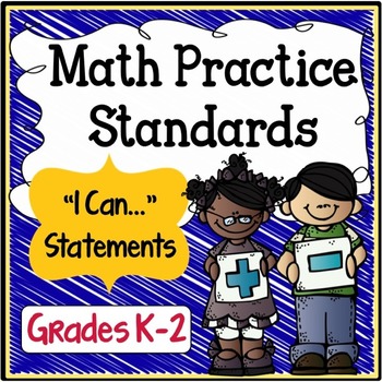 Preview of I Can Statements Standards for Mathematical Practice Posters Grades K-2