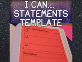 I Can Statements Template for Interactive Notebook FREE