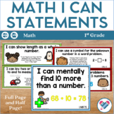 I Can Statements 1st Grade Math