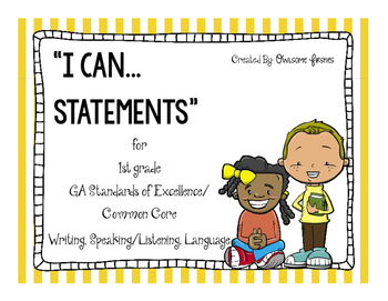 Preview of I Can Statements for 1st grade GASE/Common Core E.L.A.