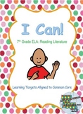 "I Can" Statements for 7th Grade: Reading Literature