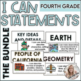 I Can Statements for ALL FOURTH GRADE STANDARDS | Bundle