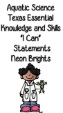 I Can Statements for Aquatic Science (Neon Brights)