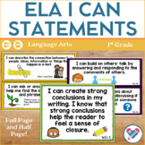I Can Statements 1st Grade ELA