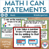 I Can Statements Kindergarten Math
