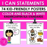 I Can Statements for Kindergarten Common Core Standards EL