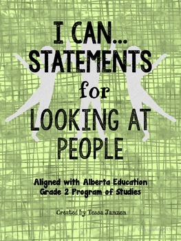 Preview of I Can Statements for Looking at People Unit