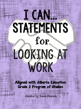 Preview of I Can Statements for Looking at Work Unit