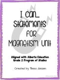I Can Statements for Magnetism Unit