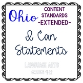 Ohio Extended Content Standards I Can Statements ELA 9-12 grade