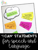 I Can Statements for Speech and Language