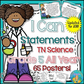 Preview of I Can Statements for Science (NGSS) Grade 5 All Year
