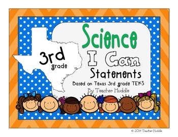 Preview of I Can Statements for Texas Third Grade Science