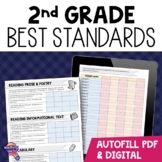 2nd Grade Core Subjects BEST Standards "I Can" Checklists 