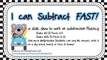 Preview of I Can Subtract FAST!