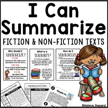 Distance Learning I Can Summarize Fiction and Non-Fiction Texts Using S.W.B.S.T