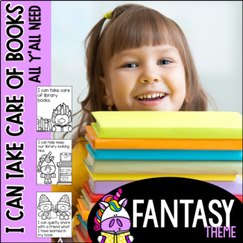Preview of Book Care Fantasy and Unicorn theme
