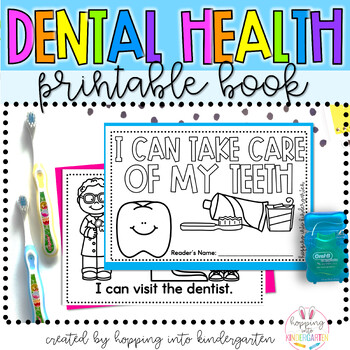 Preview of I Can Take Care of My Teeth - Dental Health Emergent Reader Book, printable book