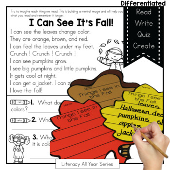 Preview of I Can Tell That It Is Fall- Literacy & Art