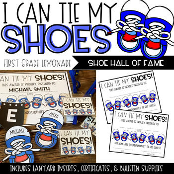 Preview of I Can Tie My Shoes! Shoe Hall of Fame Bulletin Board EDITABLE