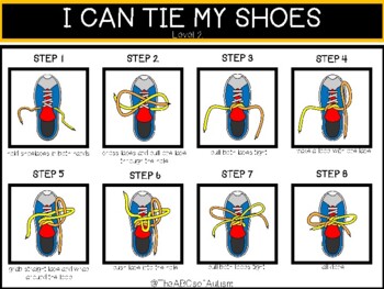 I Can Tie My Shoes- Visual Schedule- 3 Levels by The ABC's of Autism