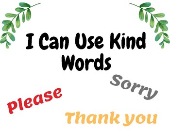 Preview of I Can Use Kind Words Social Story