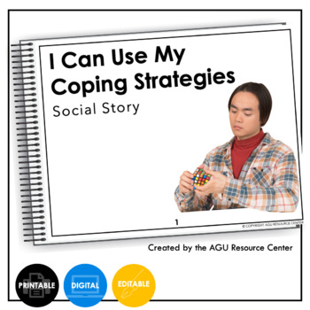 Preview of I Can Use My Coping Strategies Social Story | EDITABLE
