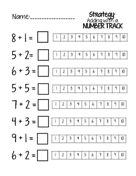 I Can Use a Number Track by ItsBetterWithGlitter | TpT