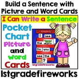 I Can Write A Sentence...Pocket Chart Picture & Word Cards
