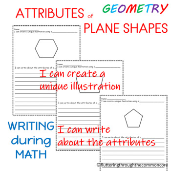 Preview of Shapes 2nd Grade Geometry Integrating Writing and Math