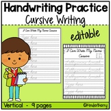 I Can Write My Name Cursive Handwriting Practice | EDITABLE