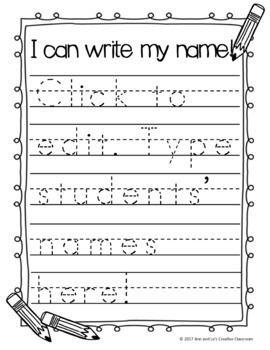 I Can Write My Name, Letters and Numbers Freebie! | TpT