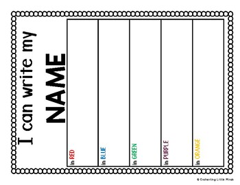 i can write my name worksheet 2 by enchanting little minds tpt
